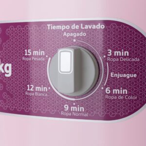 Lavadora ACROS 15 Kg Tina Redonda Morado/Rosa Mod. ALF1551ER