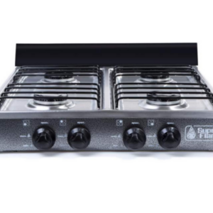 Parrilla SUPER FLAMA 4Q Cubierta Inoxidable Color Gris 4QCAG